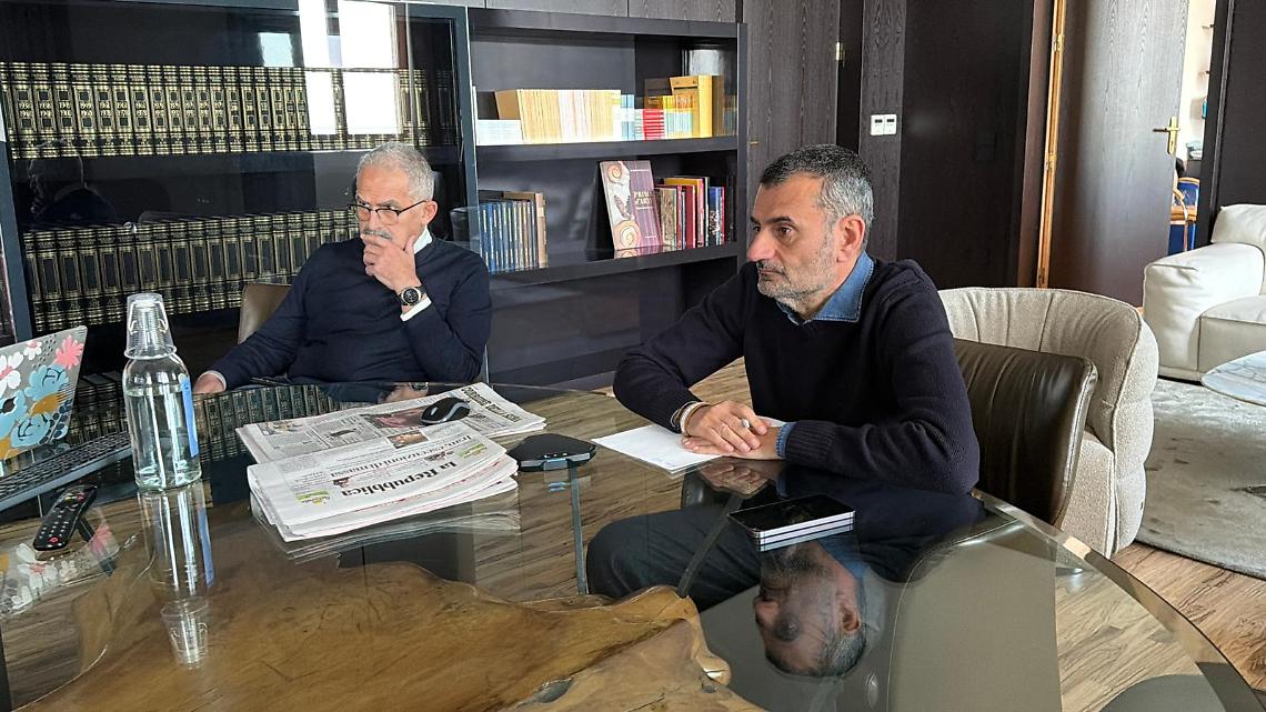 Antonio Decaro all'incontro sulla Diga del Liscione