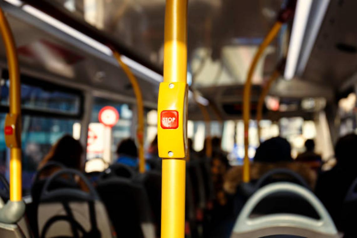 L'interno di un bus di Kyma Mobilit&agrave;