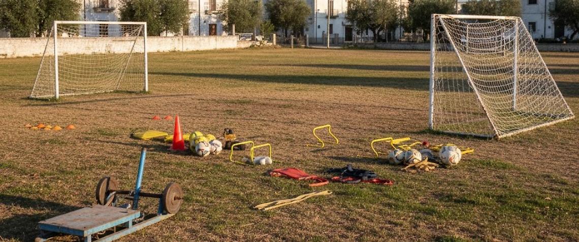 Un campo di calcio - archivio