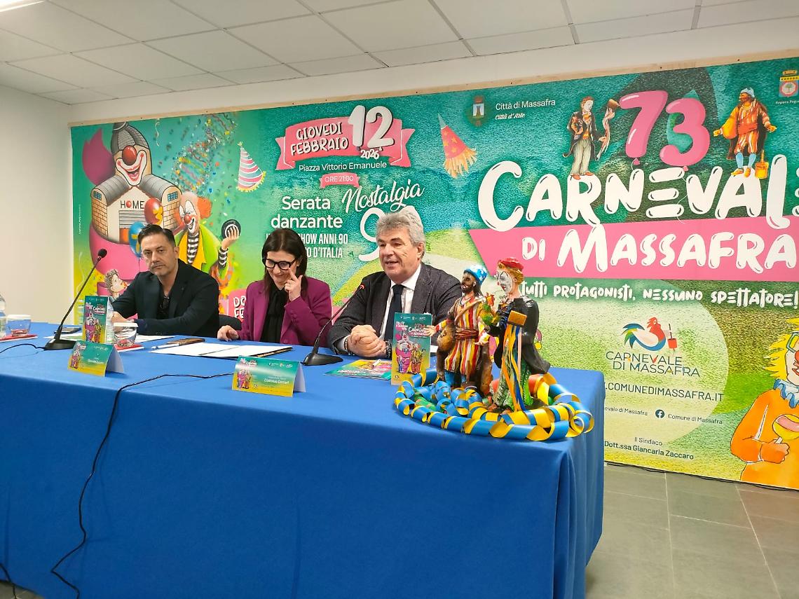 Presentata la 73esima edizione del Carnevale di Massafra