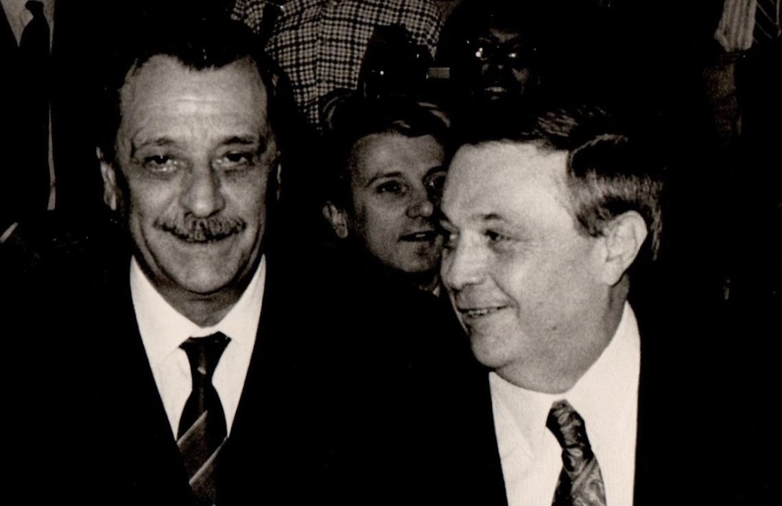 Il questore Vito Plantone e il giornalista Arnaldo Giuliani