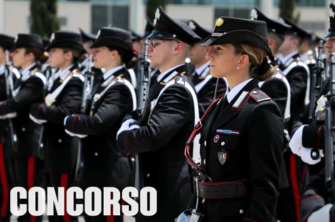 Carabinieri, concorso per 898 allievi marescialli