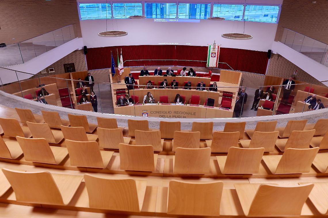 L'aula del Consiglio regionale pugliese