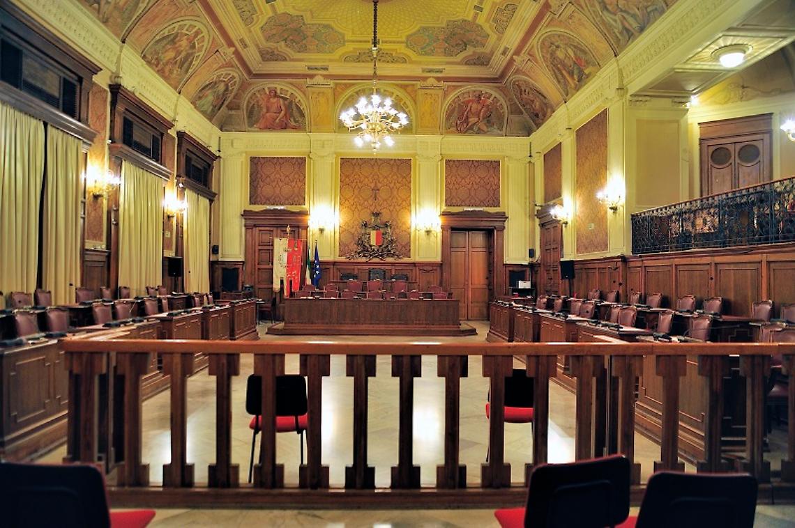 L'aula del Consiglio comunale di Bari