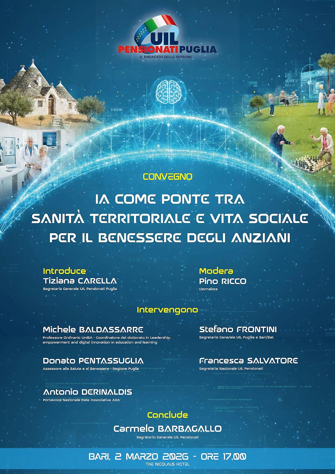 Anziani e intelligenza artificiale, la sfida al centro del congresso Uilp