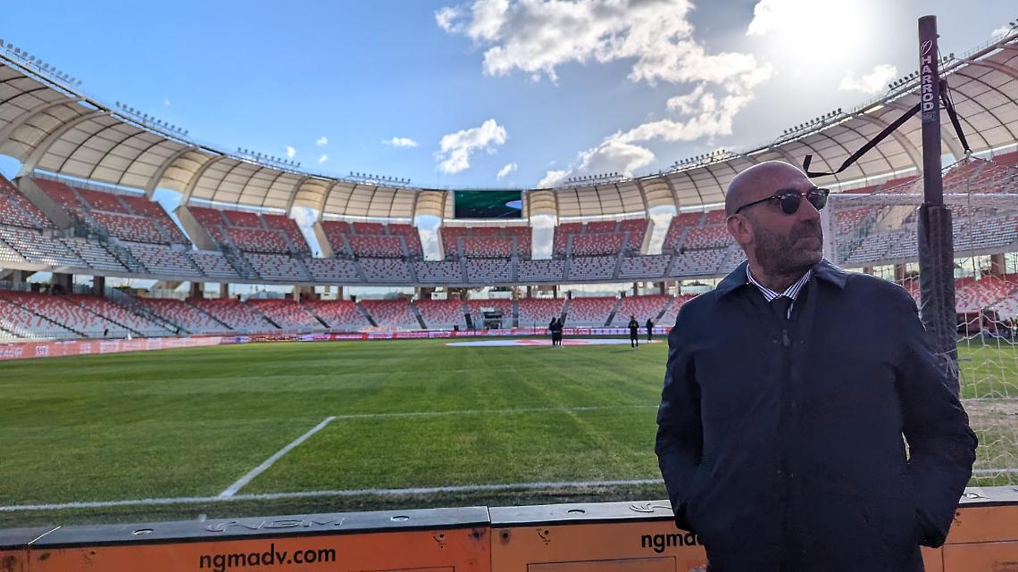 Vito Leccese allo Stadio San Nicola