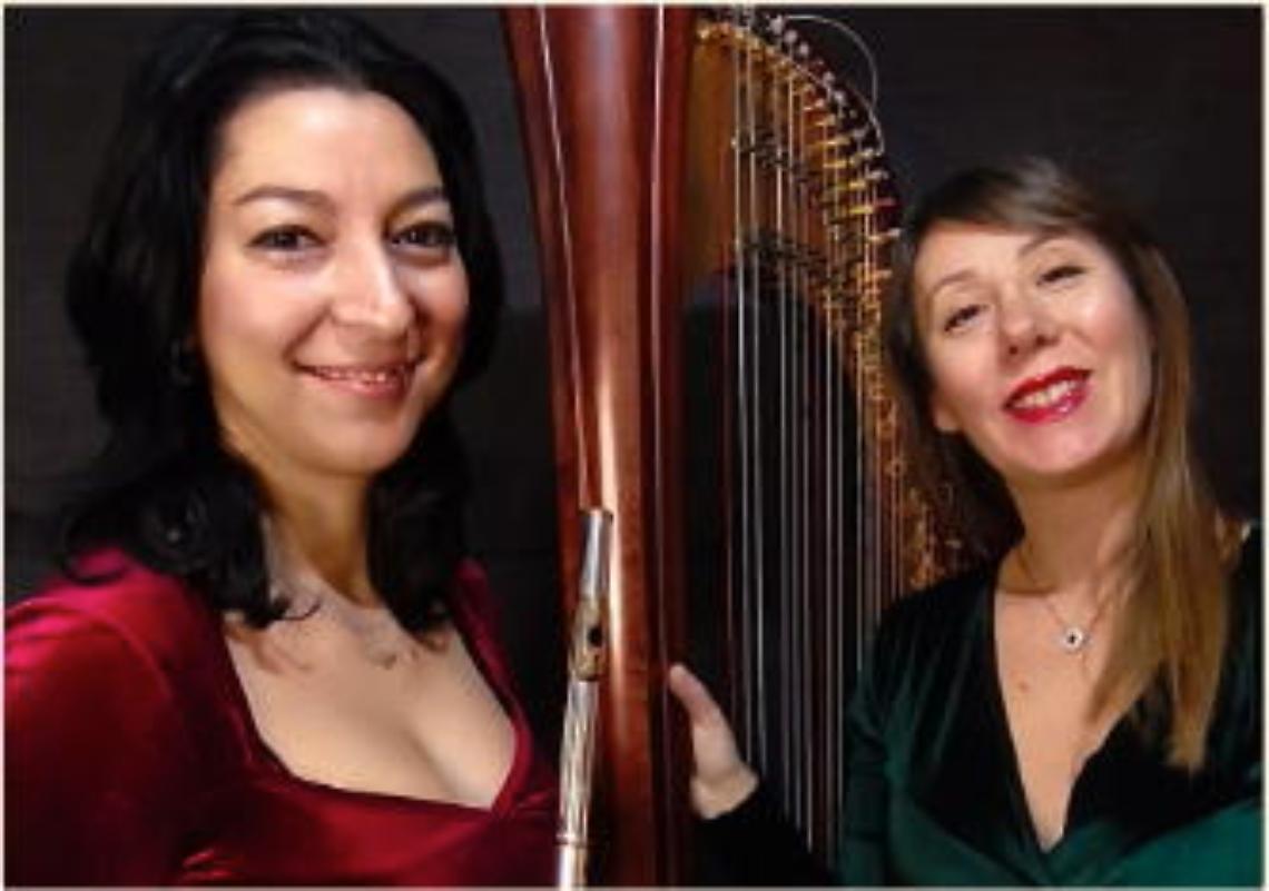  La flautista Alessandra Pulpito e l&rsquo;arpista Gabriella Russo