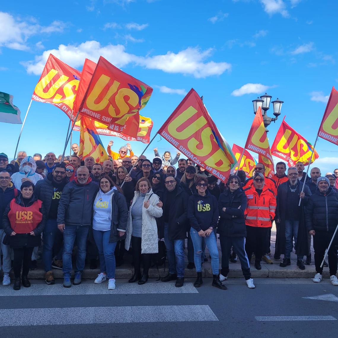 Una manifestazione dell'Usb