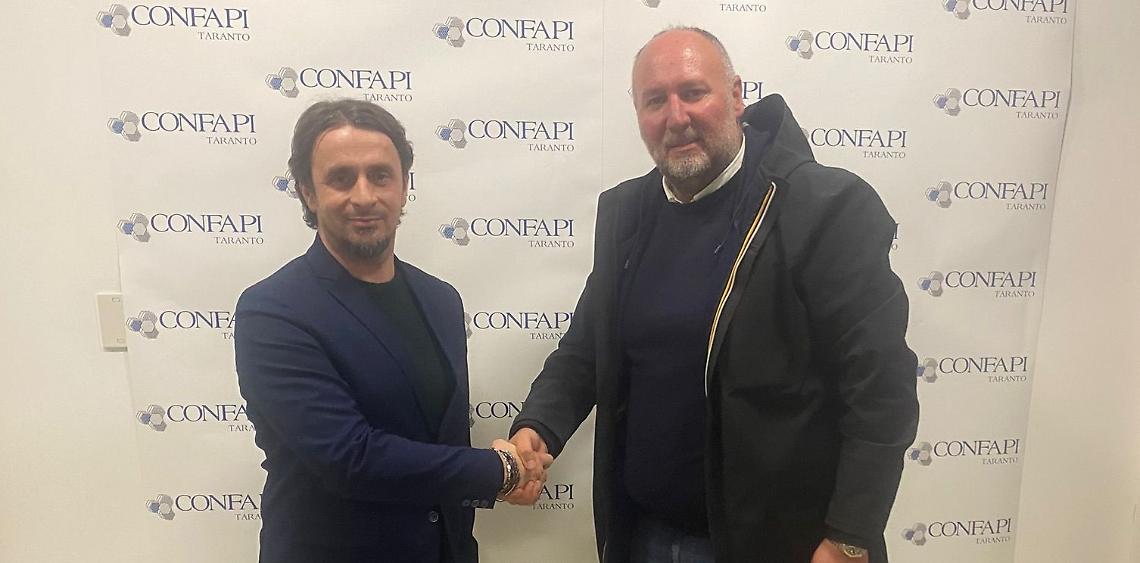 Il presidente di Confapi Taranto, Fabio Greco e il neopresidente della Sezione Edile, Leonardo Carbone