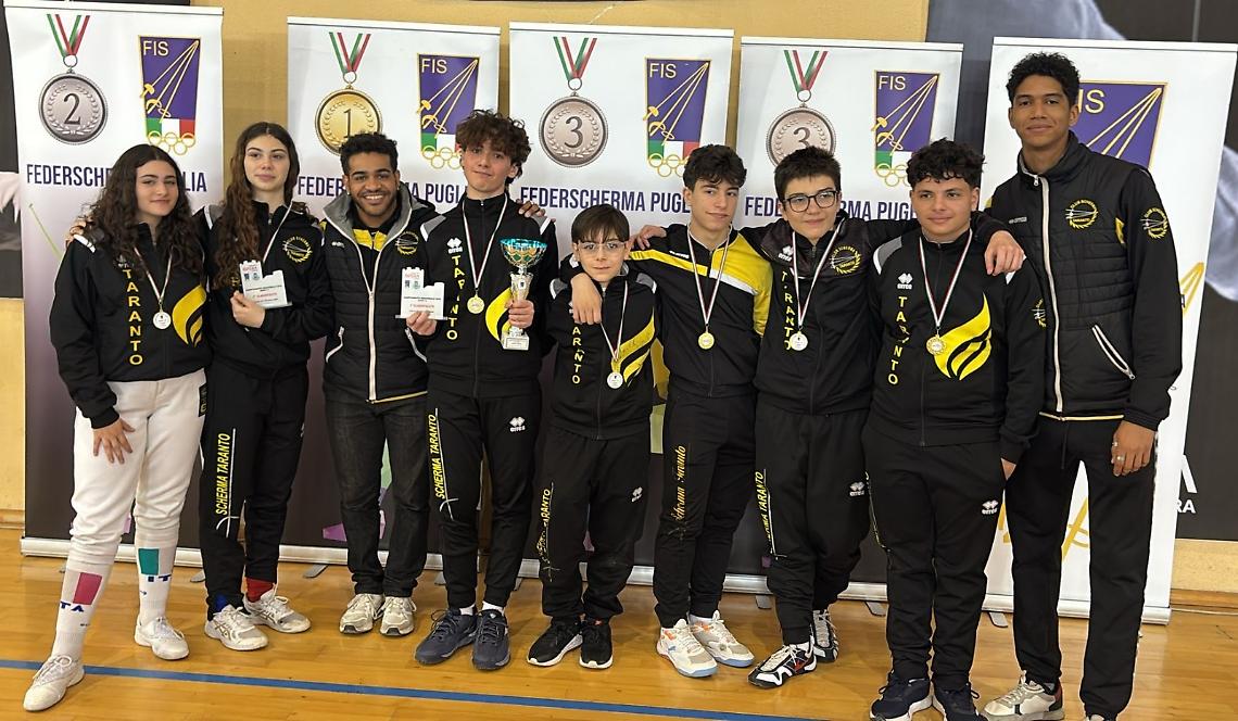 Scherma, Taranto protagonista a Lucera: 4 podi e Masella vola alle nazionali