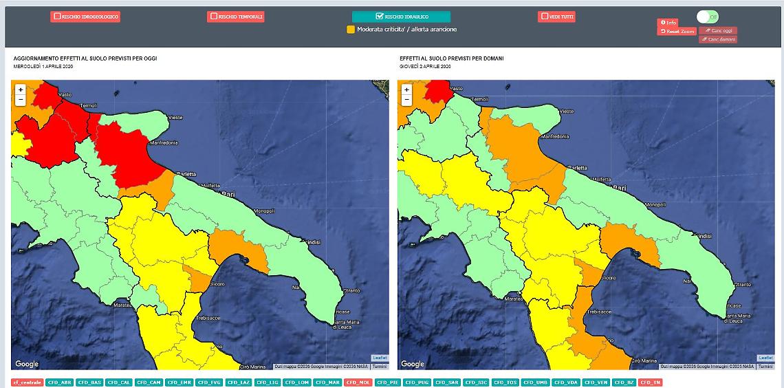 Maltempo in Puglia, scatta l&rsquo;allerta rossa
