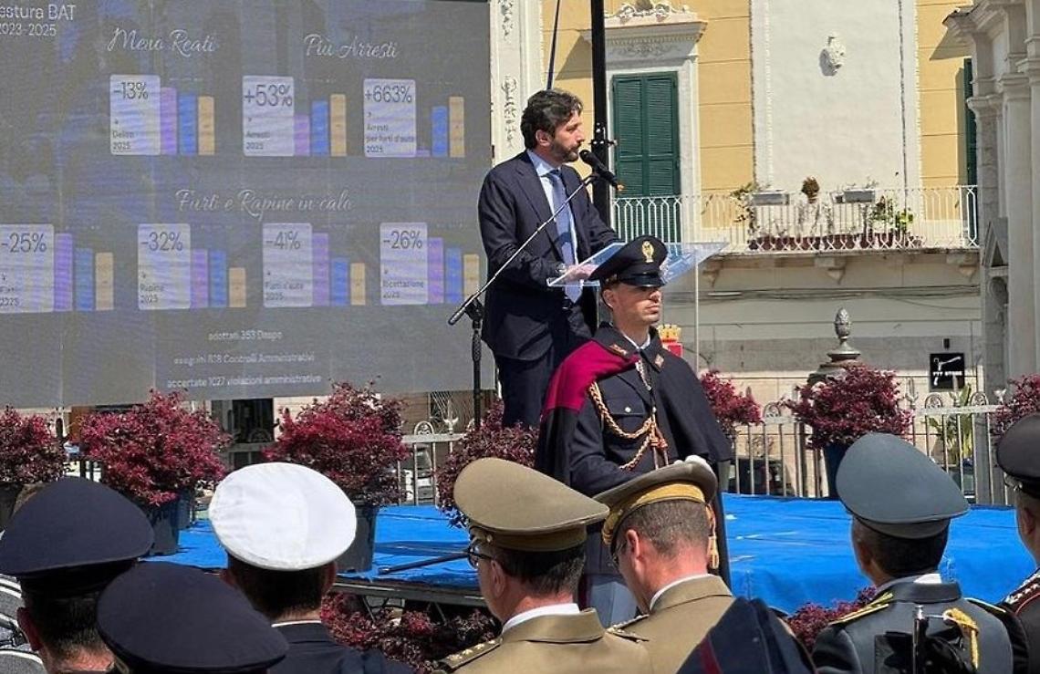Il questore Bat Alfredo Fabbrocini a Canosa di Puglia