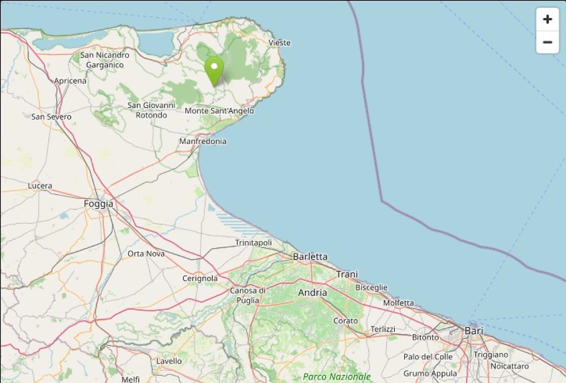 La scossa di terremoto di oggi
