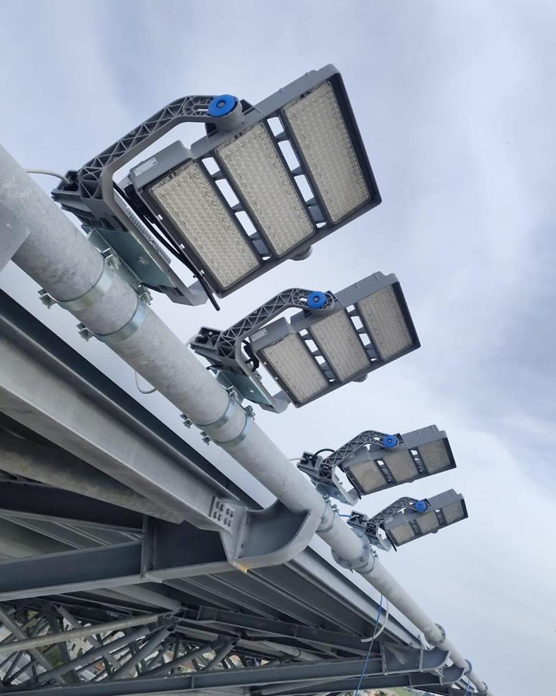 Stadio Iacovone, installati i primi proiettori: &ldquo;Oltre 1400 lux&rdquo;