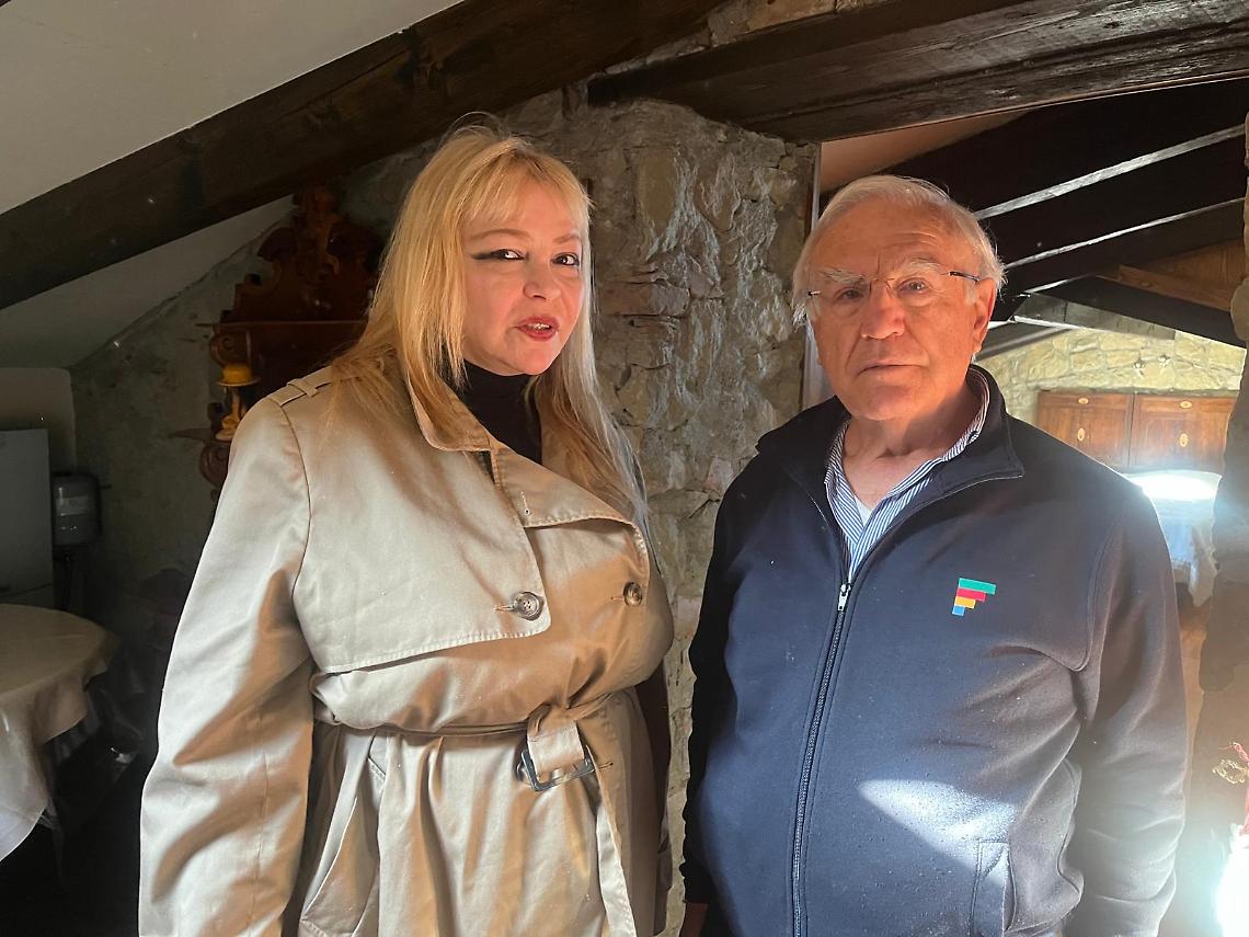 Barbara Gortan e Vincenzo Rinaldi proprietario del Castello di Isabella Morra