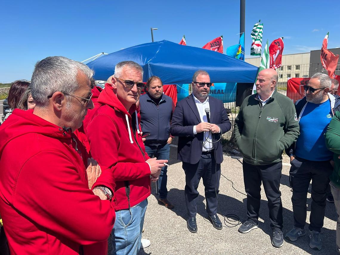 Massimiliano Di Cuia questa mattina a Laterza