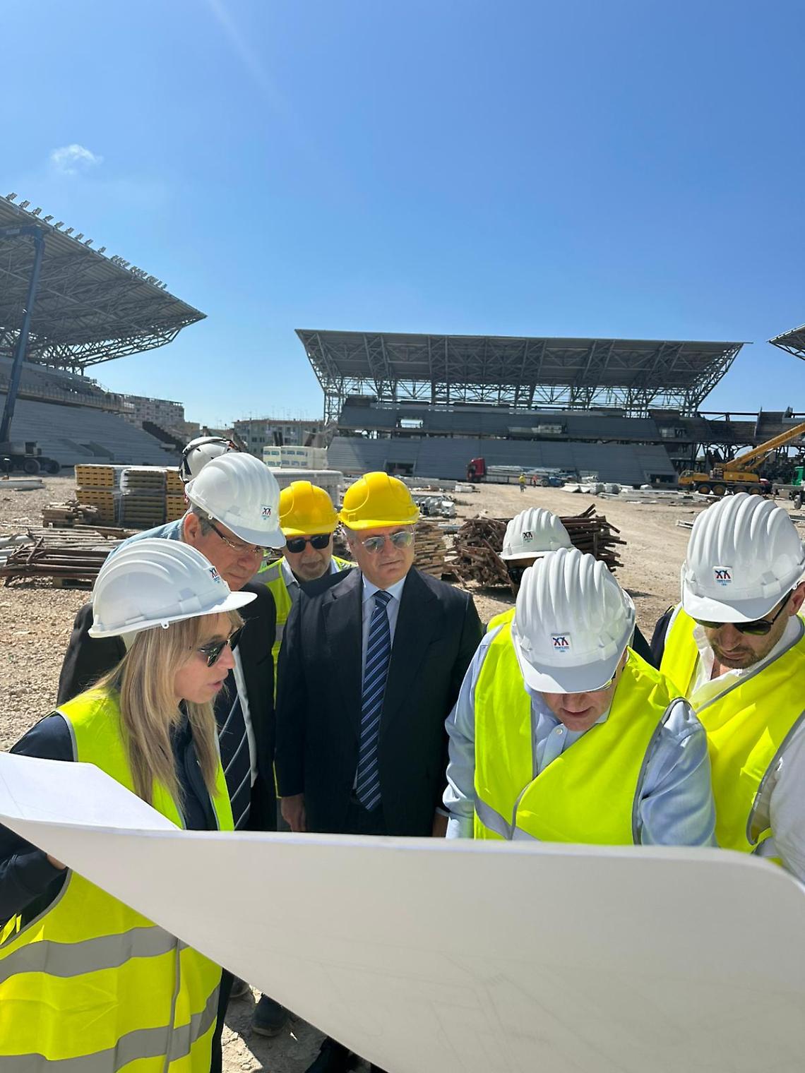 Il sopralluogo allo Stadio Iacovone