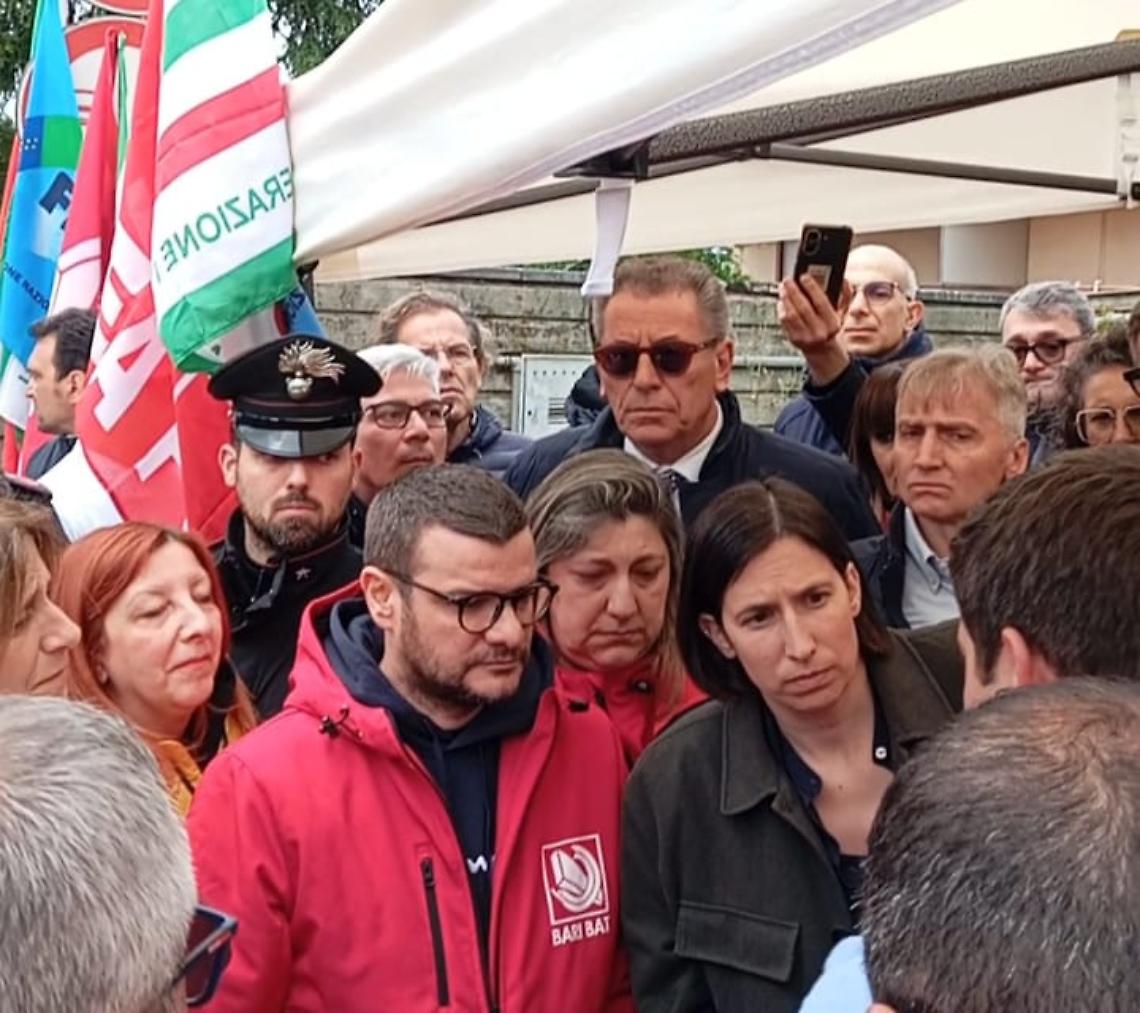 Domenico De Santis e Elly Schlein a Santeramo in Colle