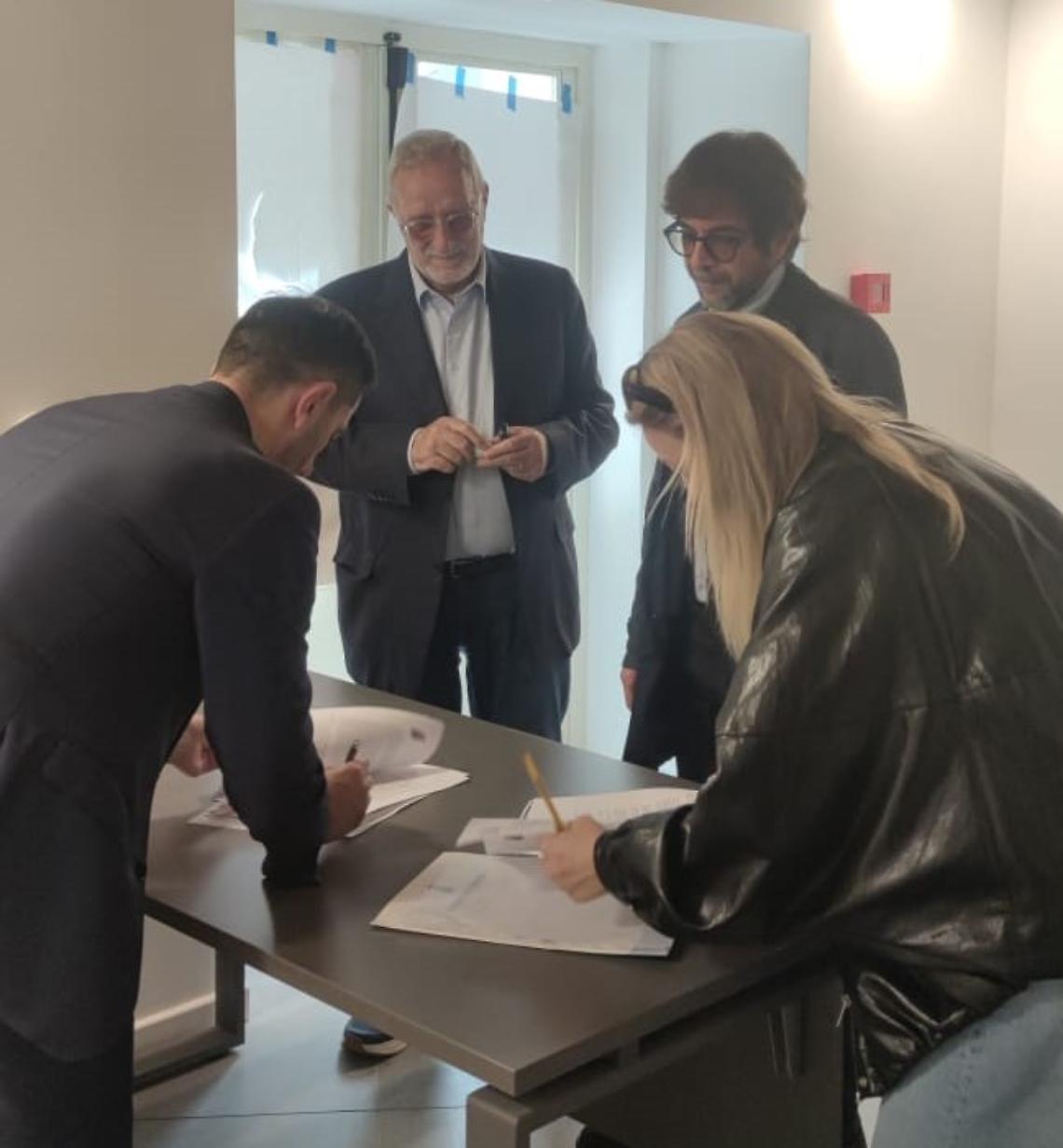 La sottoscrizione dell'accordo sulla Casa Paisiello