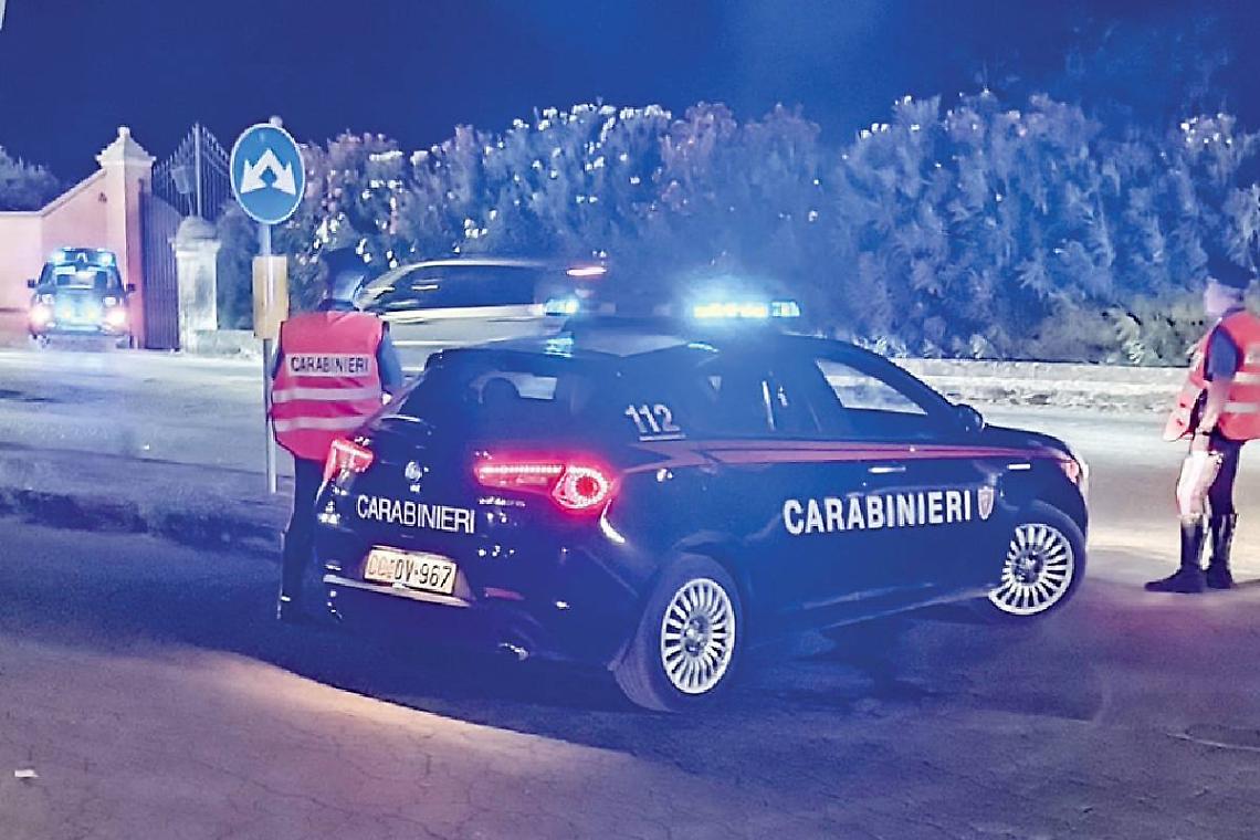 Posto di blocco dei carabinieri