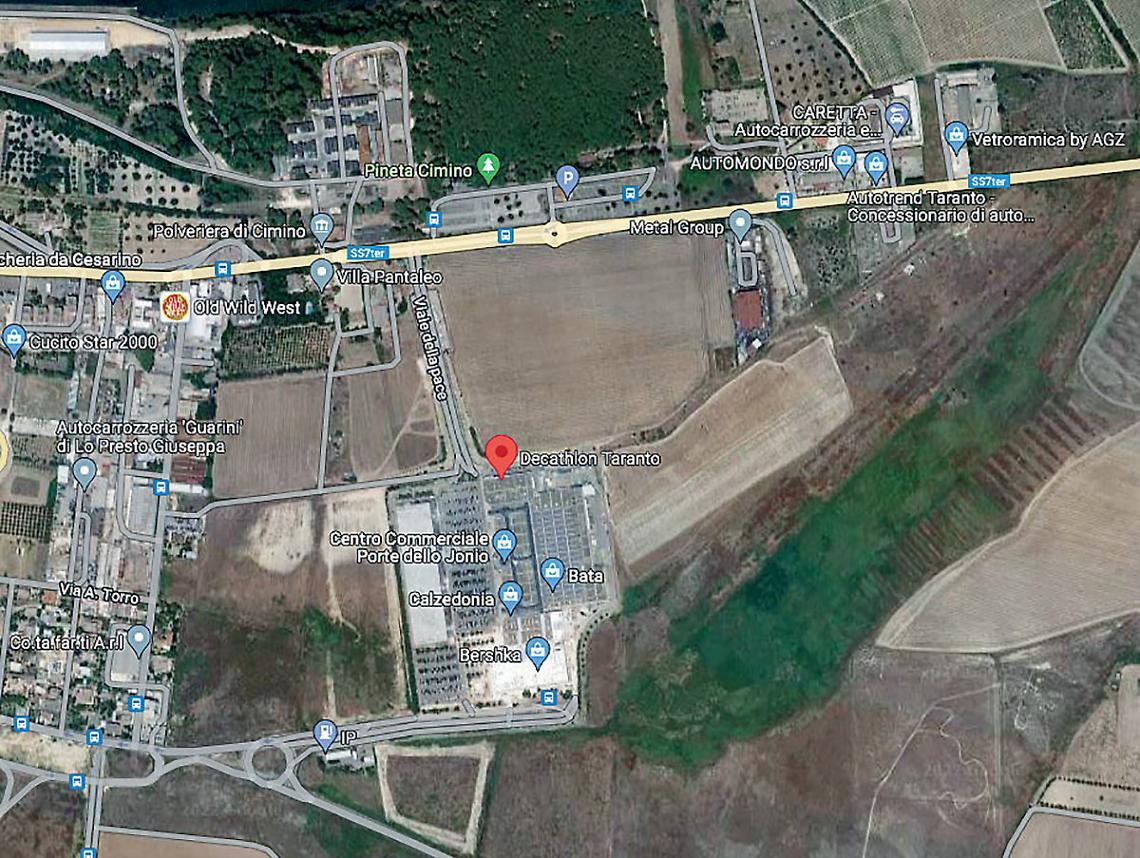 L'area del Comparto 32 vicino ad Auchan