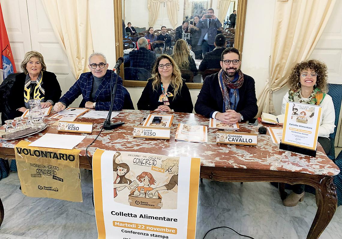 Nel Salone degli Specchi di Palazzo di Città, la colletta alimentare