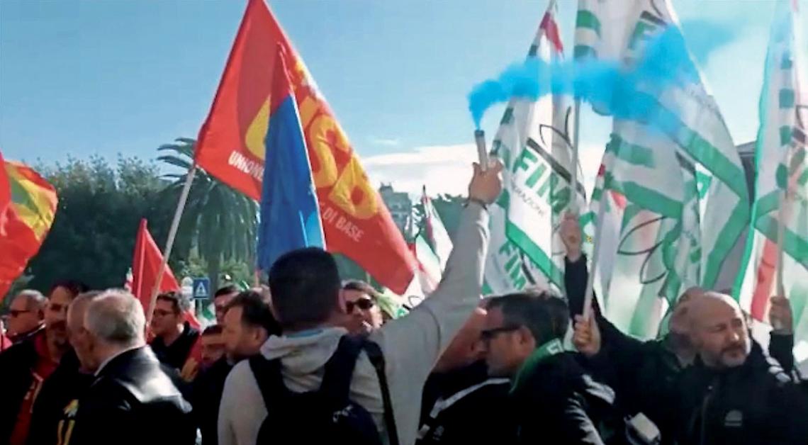 La protesta dei lavoratori