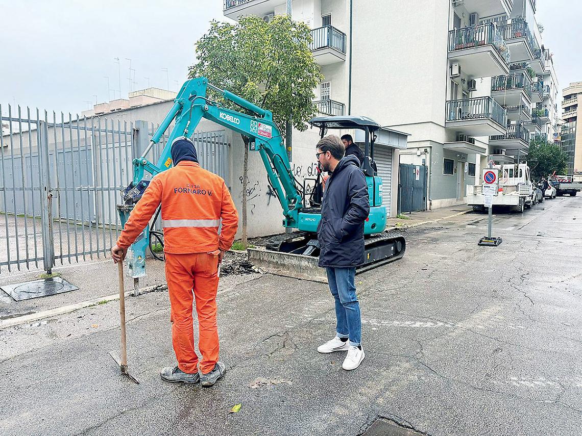 Nuovi marciapiedi in via Bari