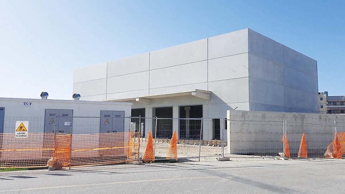 Il CCR in costruzione in via Golfo di Taranto