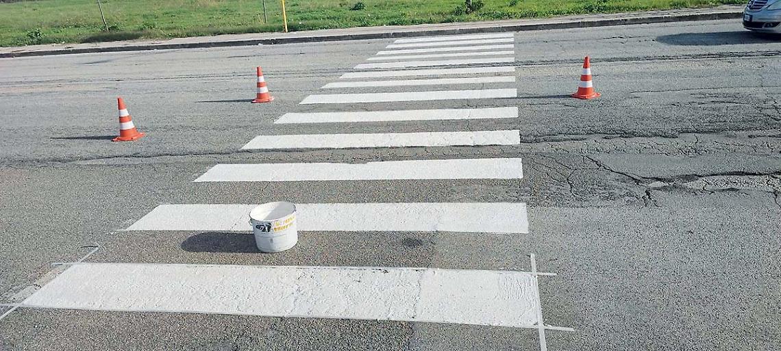 Le nuove strisce pedonali