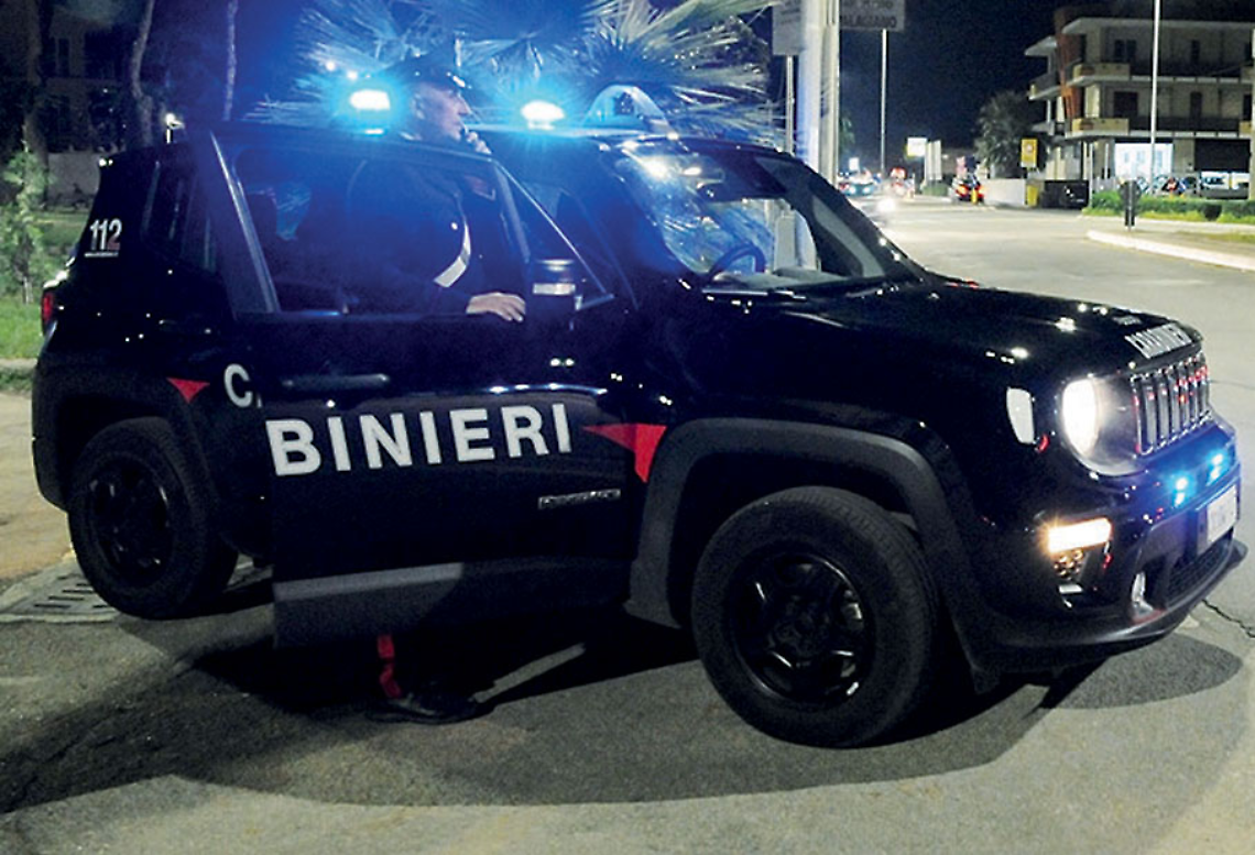 Un posto di blocco dei carabinieri