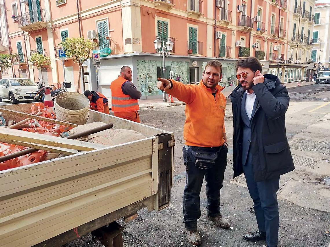 Sopralluogo al cantiere di via Anfiteatro