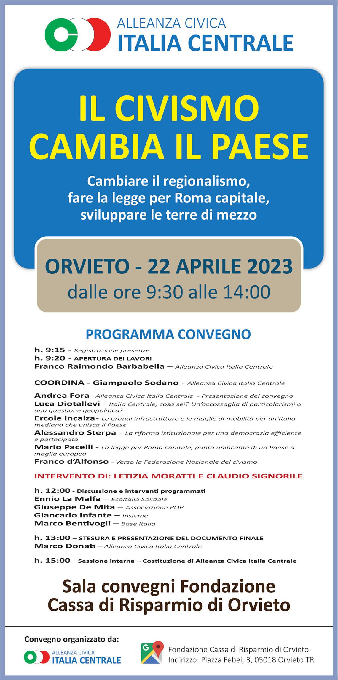 Il convegno sul civismo