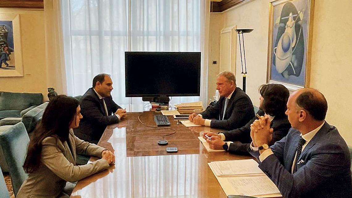 Il ministro Adolfo Urso ed il sindaco Rinaldo Melucci