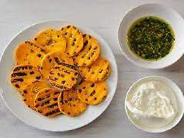 Millefoglie di Zucca grigliata con Burrata e Nocciole