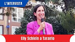 Elly Schlein, segretaria del Pd, a Taranto