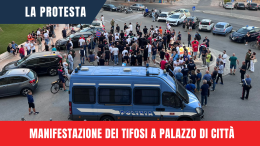La protesta dei tifosi per lo stadio Iacovone