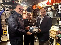 Il Sindaco a bordo del sommergibile “Pietro Venuti”. Le foto
