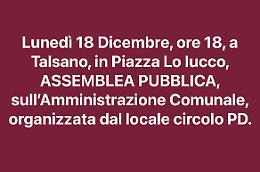 Crisi al Comune di Taranto, assemblea Pd a Talsano
