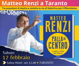 Matteo Renzi a Taranto per presentare il suo ultimo libro