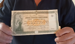 Pensionato tarantino dona un terreno dove viene ritrovato un buono postale