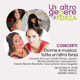 "Un altro genere di forza": due concerti gratuiti a Martina Franca