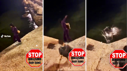 Con un calcio scaraventa in mare una persona fragile. Un video di Bari fa il giro del web