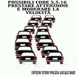 Incidente stradale sulla Statale 16, traffico bloccato e lunghe code