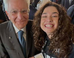 Benedetta Pilato al Quirinale, selfie con Mattarella