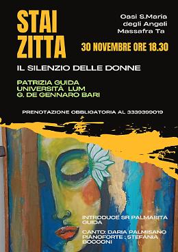 “Il silenzio delle donne”: incontro a Massafra con Patrizia Guida