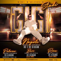 Gigi D'alessio: allo stadio San Nicola la tappa barese del tour estivo del cantautore