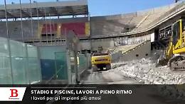 Stadio e piscine, lavori a pieno ritmo