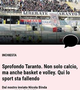 La Gazzetta dello Sport: "Taranto, dove tutto sta fallendo"