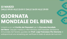 Giornata del Rene, screening gratuito: ecco quando e dove